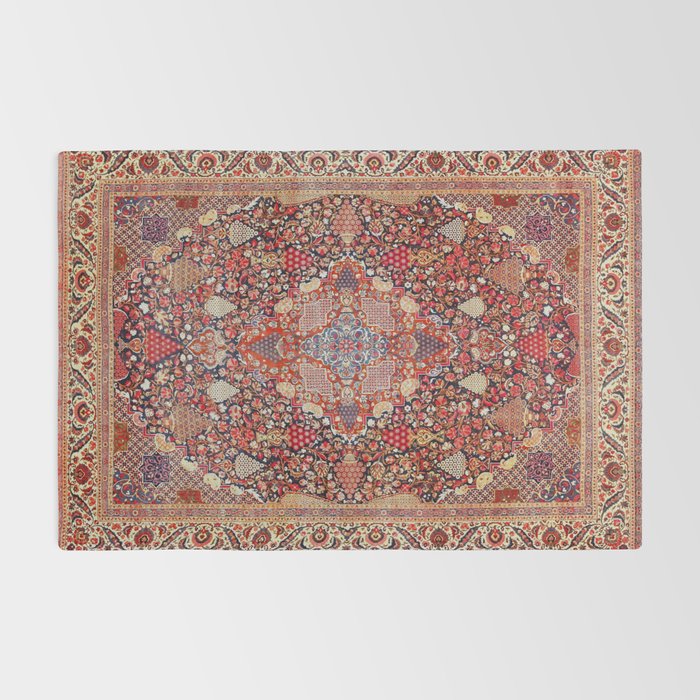 Antique Persian Kashan Dabir Rug Print Rug Gallery Image 2