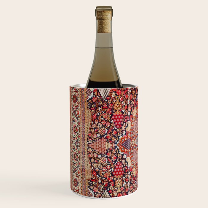 Antique Persian Kashan Dabir Rug Print Wine Chiller Gallery Image 2