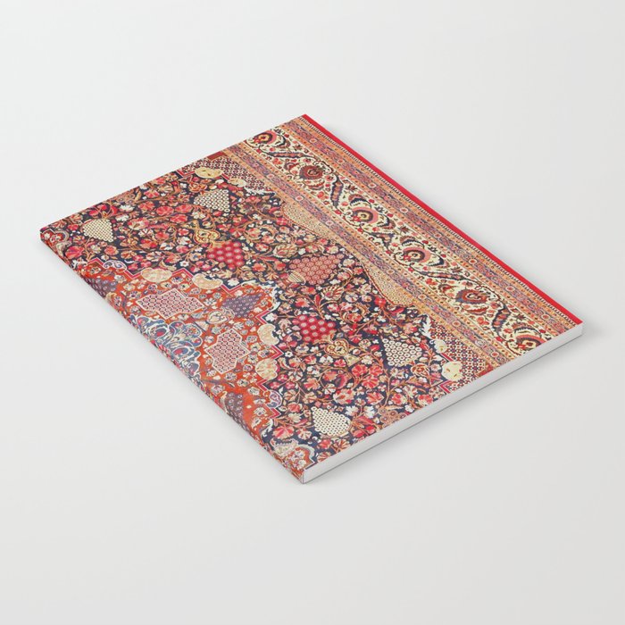 Antique Persian Kashan Dabir Rug Print Notebook Gallery Image 2