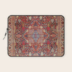 Antique Persian Kashan Dabir Rug Print Laptop Sleeve Gallery Image 1