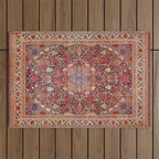 Antique Persian Kashan Dabir Rug Print Outdoor Rug Gallery Image 1