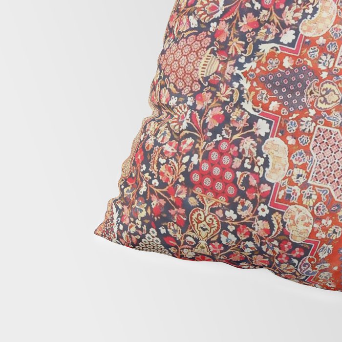 Antique Persian Kashan Dabir Rug Print Pillow Sham Gallery Image 4