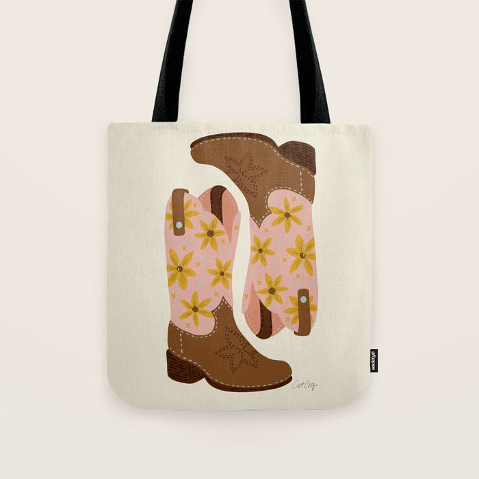 Cowgirl Boots â Blush & Mint Tote Bag Gallery Image 1