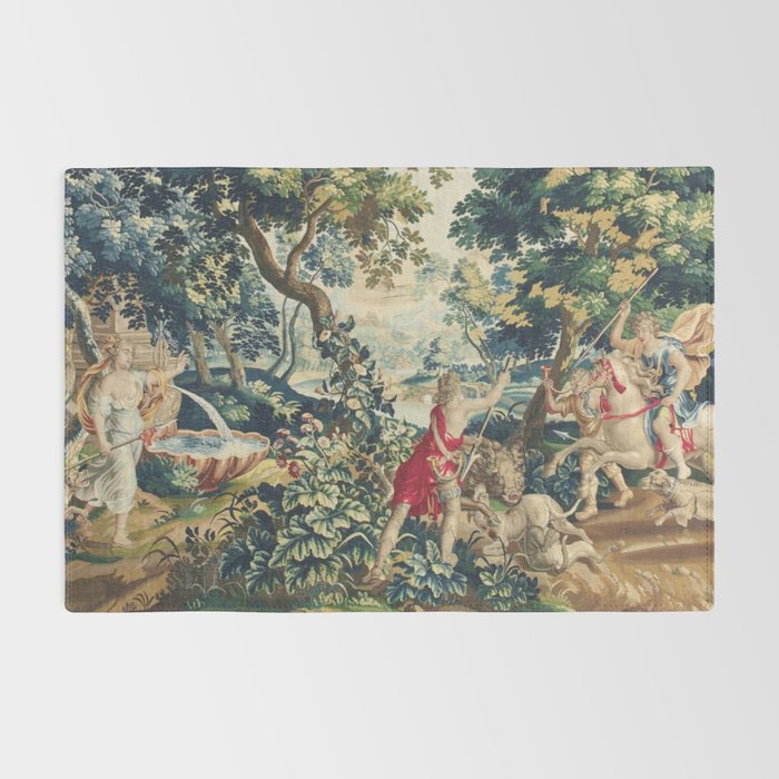 Antique 18th Century Flemish Mythological Hunting Tapestry Rug Gallery Image 2