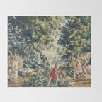 Antique 18th Century Flemish Mythological Hunting Tapestry Throw Blanket Gallery Image 2