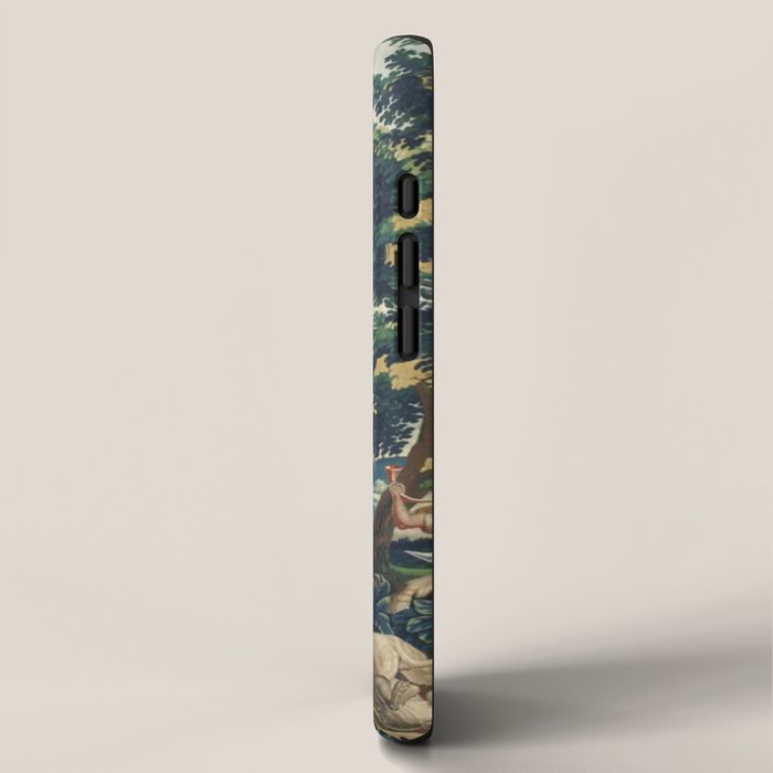 Antique 18th Century Flemish Mythological Hunting Tapestry iPhone Case Gallery Image 2