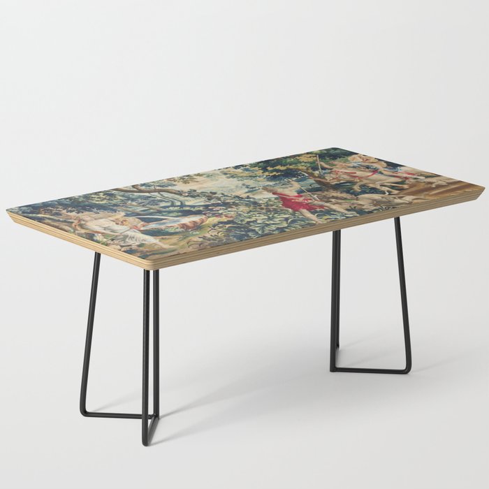 Antique 18th Century Flemish Mythological Hunting Tapestry Coffee Table Gallery Image 1