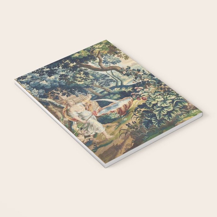 Antique 18th Century Flemish Mythological Hunting Tapestry Notebook Gallery Image 3