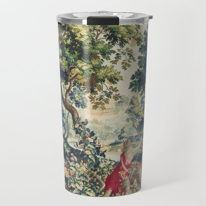 Antique 18th Century Flemish Mythological Hunting Tapestry Travel Mug Gallery Image 1