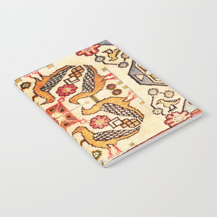 Antique Bird Motif Tabriz Persian Rug Print Notebook Gallery Image 2