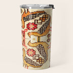 Antique Bird Motif Tabriz Persian Rug Print Travel Mug Gallery Image 2
