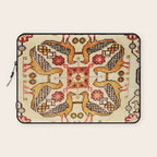 Antique Bird Motif Tabriz Persian Rug Print Laptop Sleeve Gallery Image 1