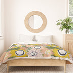 Cozy collection: mix and match happy florals Green love Duvet Cover Gallery Image 3