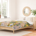 Cozy collection: mix and match happy florals Green love Duvet Cover Gallery Image 2