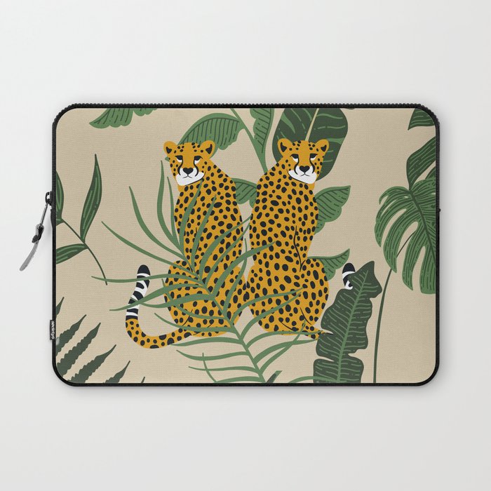 Palm Jungle Cheetah Prints Laptop Sleeve Gallery Image 1