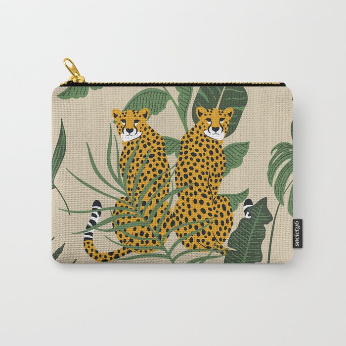 Palm Jungle Cheetah Prints Carry All Pouch Gallery Image 1