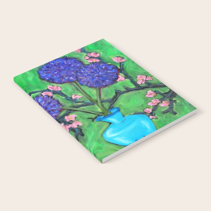 Allium on Orange Table Notebook Gallery Image 1