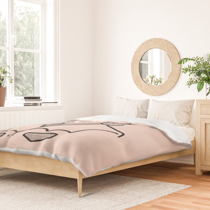 Cowgirl in Dusty Pink Duvet Cover Gallery Image 2