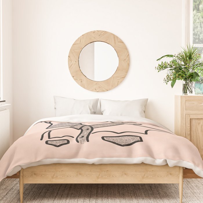 Cowgirl in Dusty Pink Duvet Cover Gallery Image 3