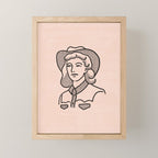 Cowgirl in Dusty Pink Mini Art Print Gallery Image 1