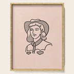 Cowgirl in Dusty Pink Serving Tray Gallery Image 1