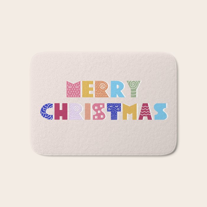 MERRY CHRISTMAS Bath Mat Gallery Image 1