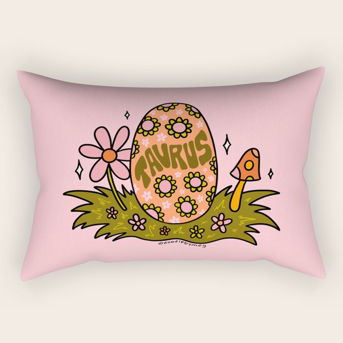 Taurus Easter Egg Rectangular Pillow Gallery Image 2