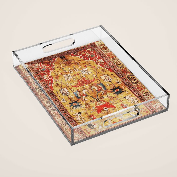 Late 19th Century Fine Tabriz Rug Print Acrylic Tray Gallery Image 1