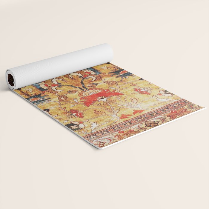 Late 19th Century Fine Tabriz Rug Print Yoga Mat Gallery Image 2