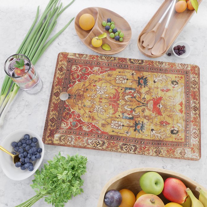 Late 19th Century Fine Tabriz Rug Print Cutting Board Gallery Image 2