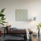 Retro Gurgle Fish Vases On Stripes - Blue And Teal Wood Wall Art Gallery Image 2