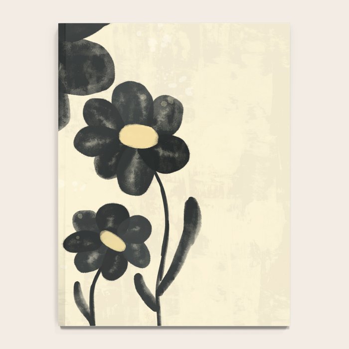 Minimalist Black Flowers Notebook Gallery Image 4