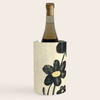 Minimalist Black Flowers Wine Chiller Gallery Image 2