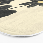 Minimalist Black Flowers Bath Mat Gallery Image 3