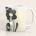Minimalist Black Flowers Coffee Mug Gallery Image 1