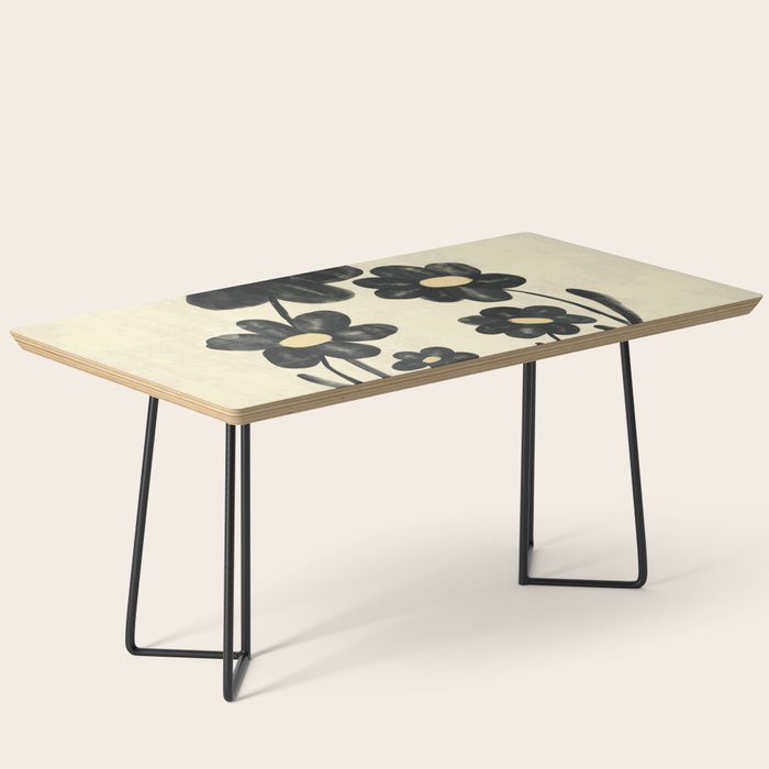 Minimalist Black Flowers Coffee Table Gallery Image 1