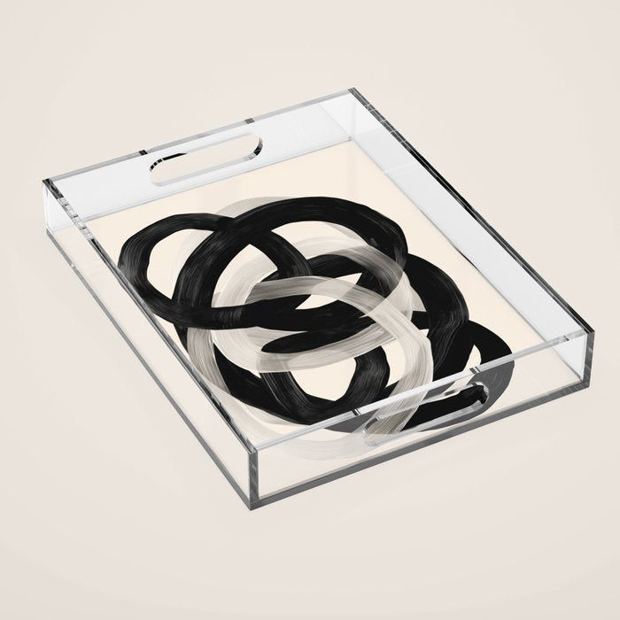 Interwoven Lines Abstract Art 2 Acrylic Tray Gallery Image 1