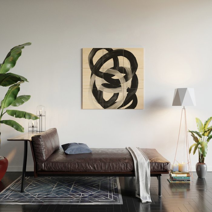 Interwoven Lines Abstract Art 2 Wood Wall Art Gallery Image 2