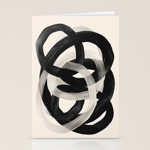 Interwoven Lines Abstract Art 2 Stationery Card Gallery Image 2
