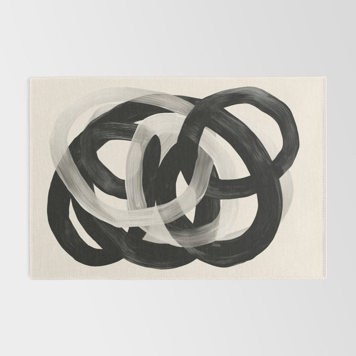 Interwoven Lines Abstract Art 2 Rug Gallery Image 2