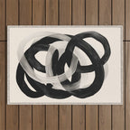 Interwoven Lines Abstract Art 2 Outdoor Rug Gallery Image 1