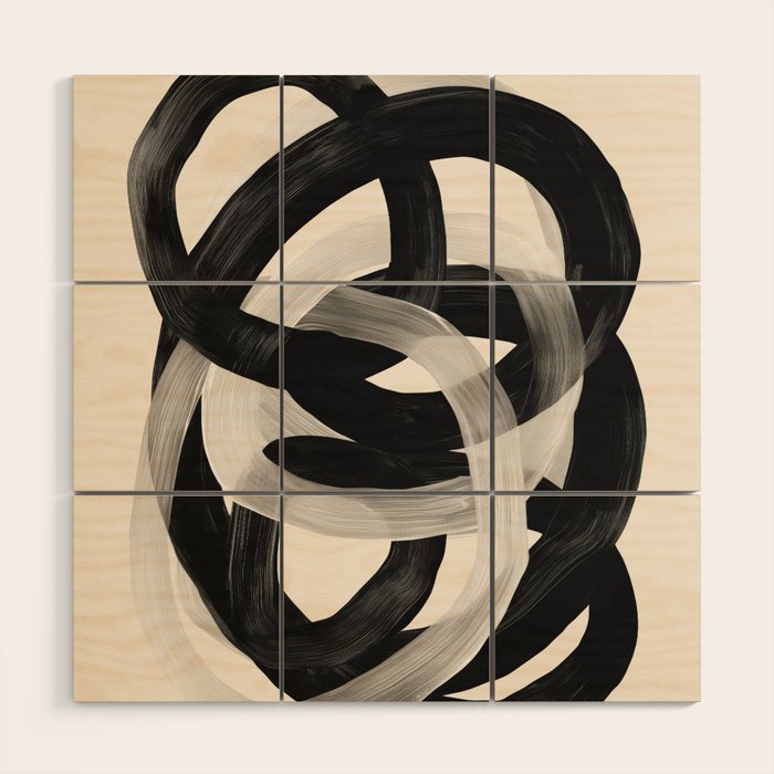 Interwoven Lines Abstract Art 2 Wood Wall Art Gallery Image 1