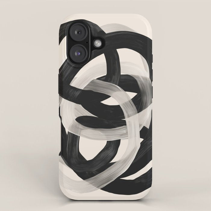 Interwoven Lines Abstract Art 2 iPhone Case Gallery Image 1