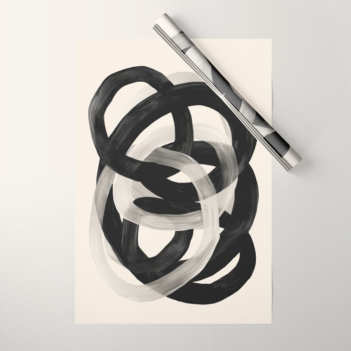 Interwoven Lines Abstract Art 2 Wrapping Paper Gallery Image 1