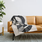 Interwoven Lines Abstract Art 2 Throw Blanket Gallery Image 1