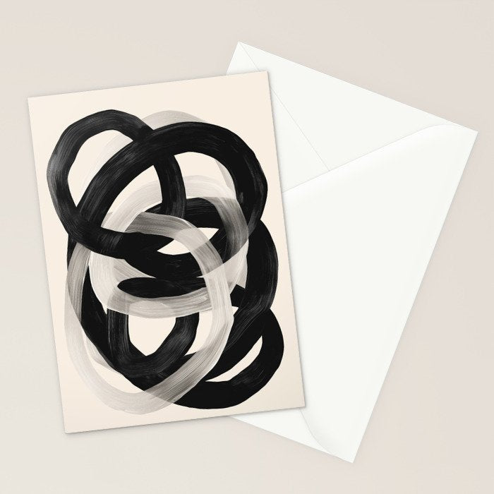 Interwoven Lines Abstract Art 2 Stationery Card Gallery Image 2