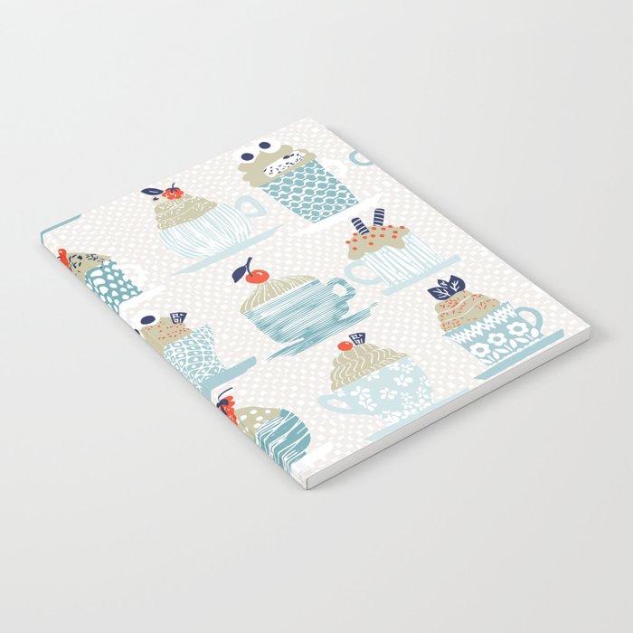 Sweet monster cupcake mint Notebook