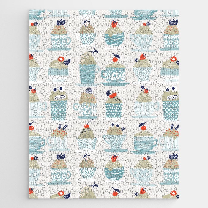 Sweet monster cupcake mint Jigsaw Puzzle Gallery Image 1