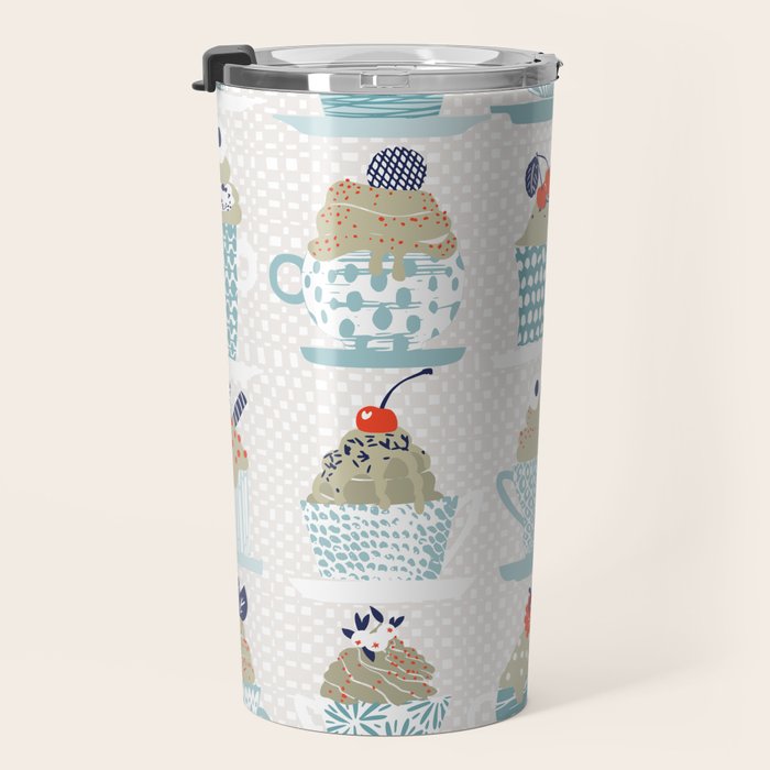 Sweet monster cupcake mint Travel Mug Gallery Image 3