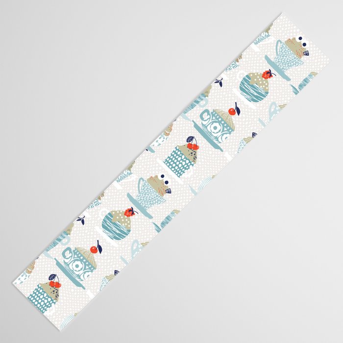 Sweet monster cupcake mint Table Runner Gallery Image 3
